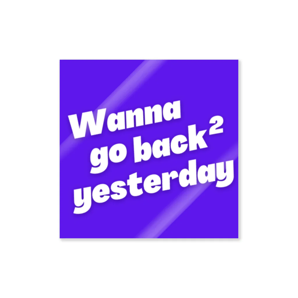 R_13のWanna go back 2 yesterday ステッカー