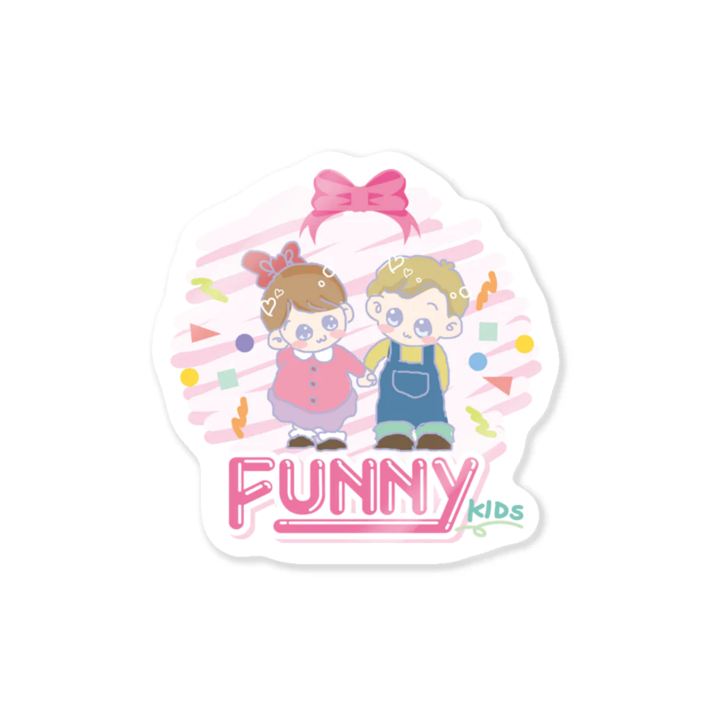 fu----3のなかよし FUNNY KIDS ステッカー