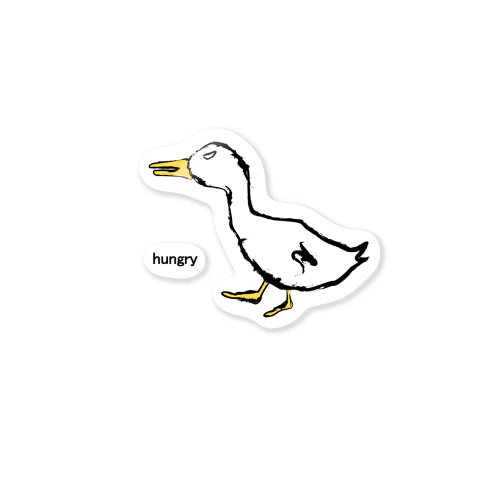 noguard_necoのhungry ダック ステッカー