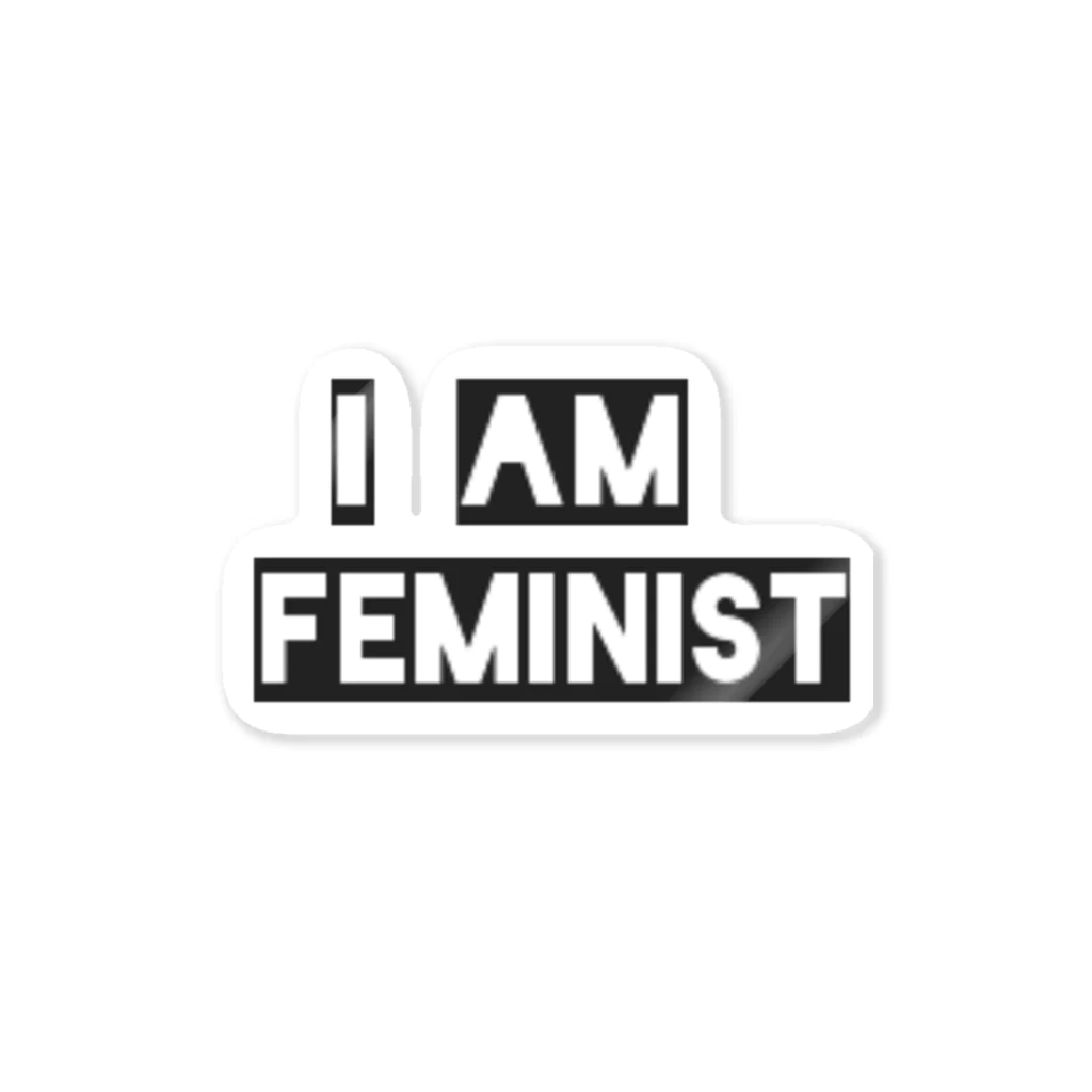 22Oclockのフェミニスト I AM FEMINIST ステッカー