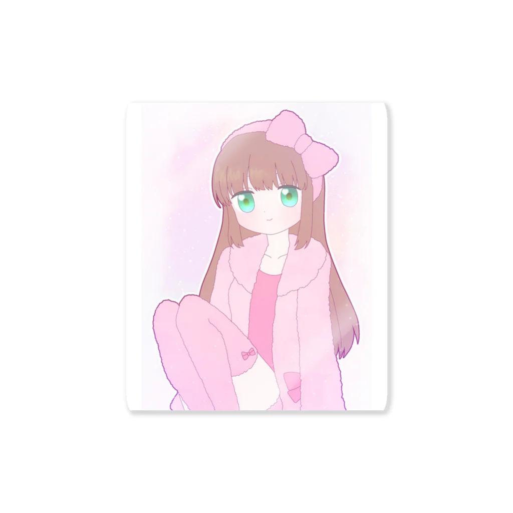 かわいいもののおみせ　いそぎんちゃくのもこもこルームウェアちゃん Sticker