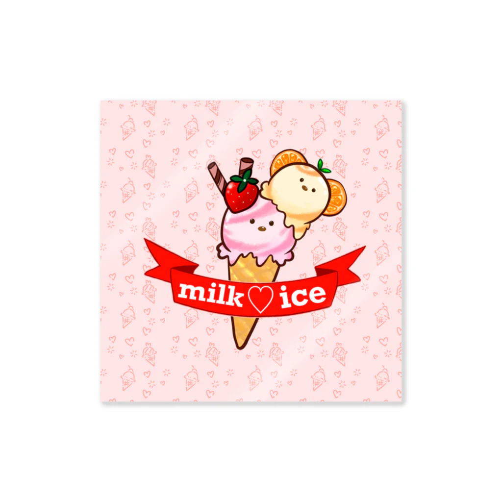 milkice♡みるくあいす【公式】のmilk♡ice ステッカー