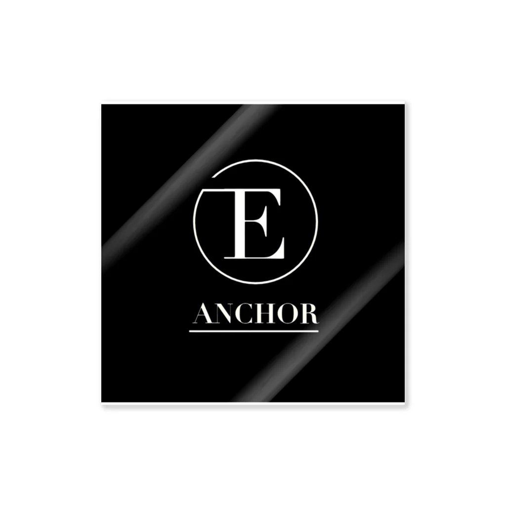 (E)ANCHORの(E)Anchor black ステッカー