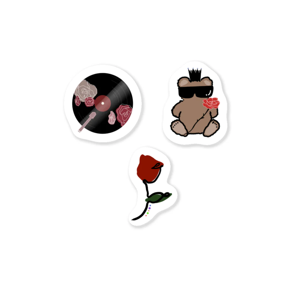 ちゃちゃちゃのRose Sticker