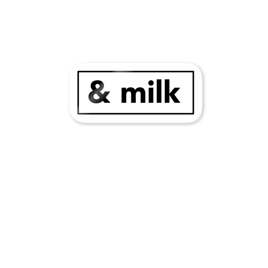 & milkの& milk boxlogo ステッカー