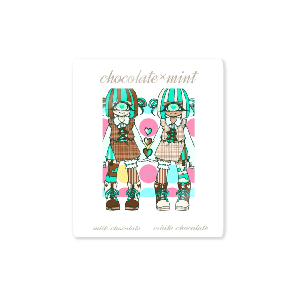 🐿chaco.🌿のchocolateツインズ Sticker