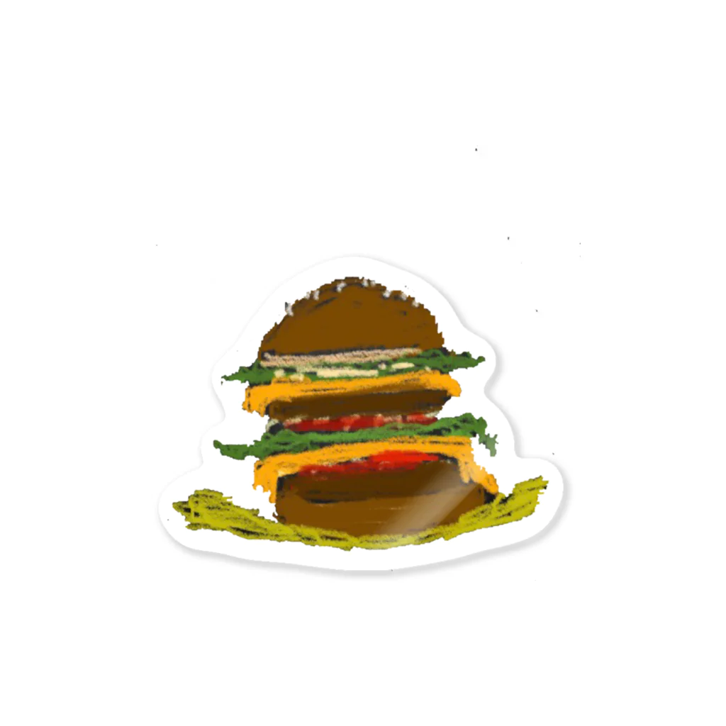 お松のお店のhamburger ステッカー Sticker