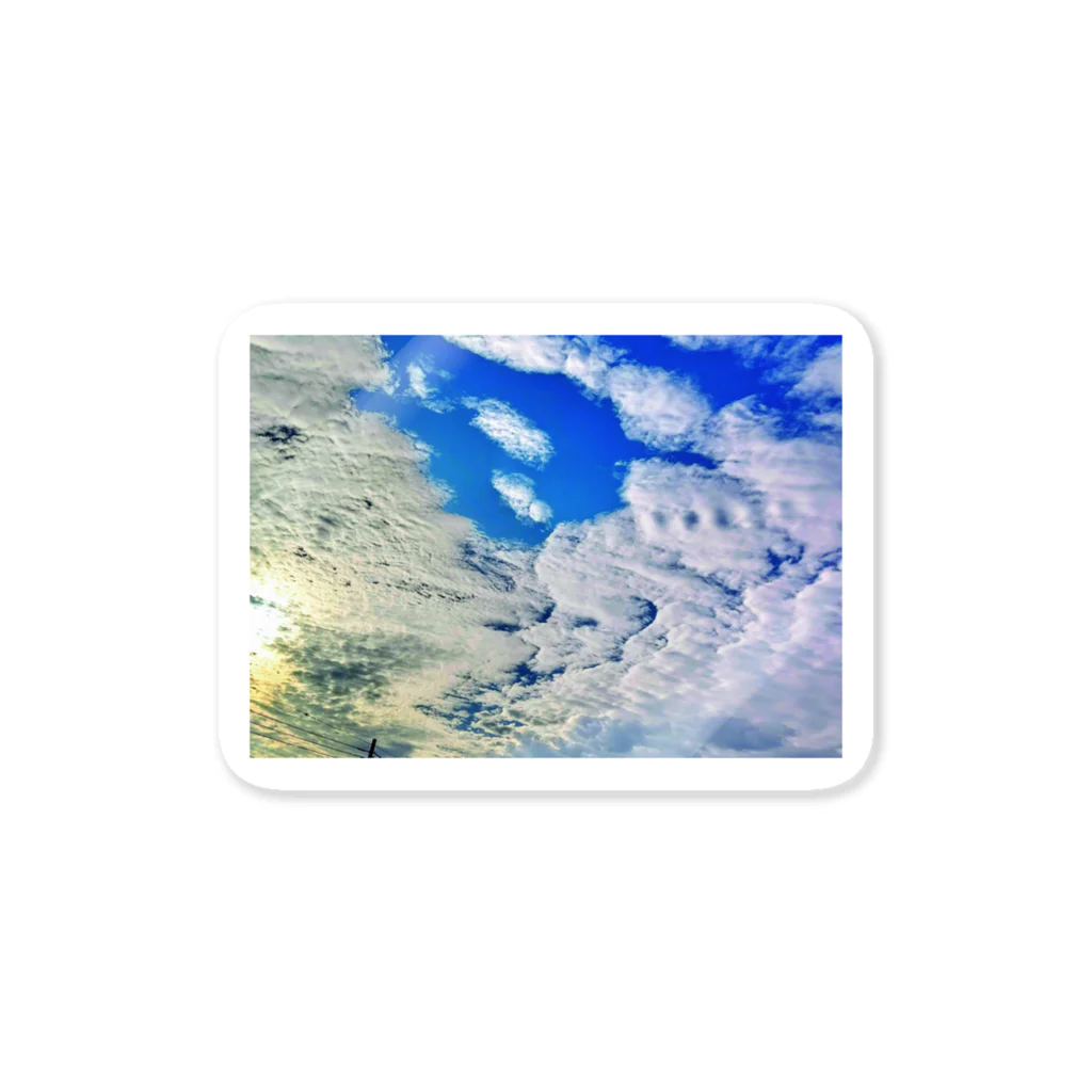 錆猫の館の【A】キスをする雲～LOVE&PEACE Sticker