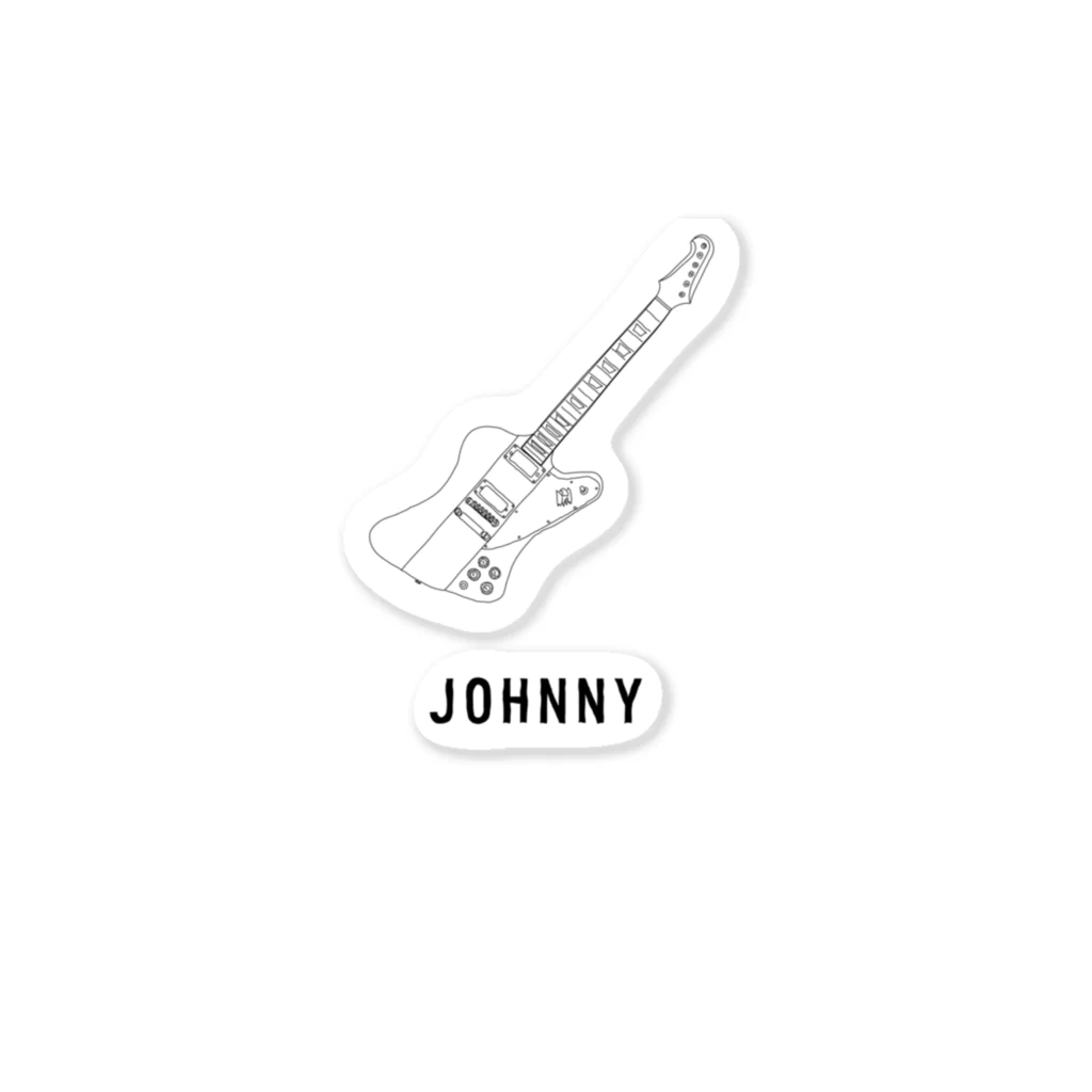 Handwritten GuitarsのJOHNNY -black line- ステッカー