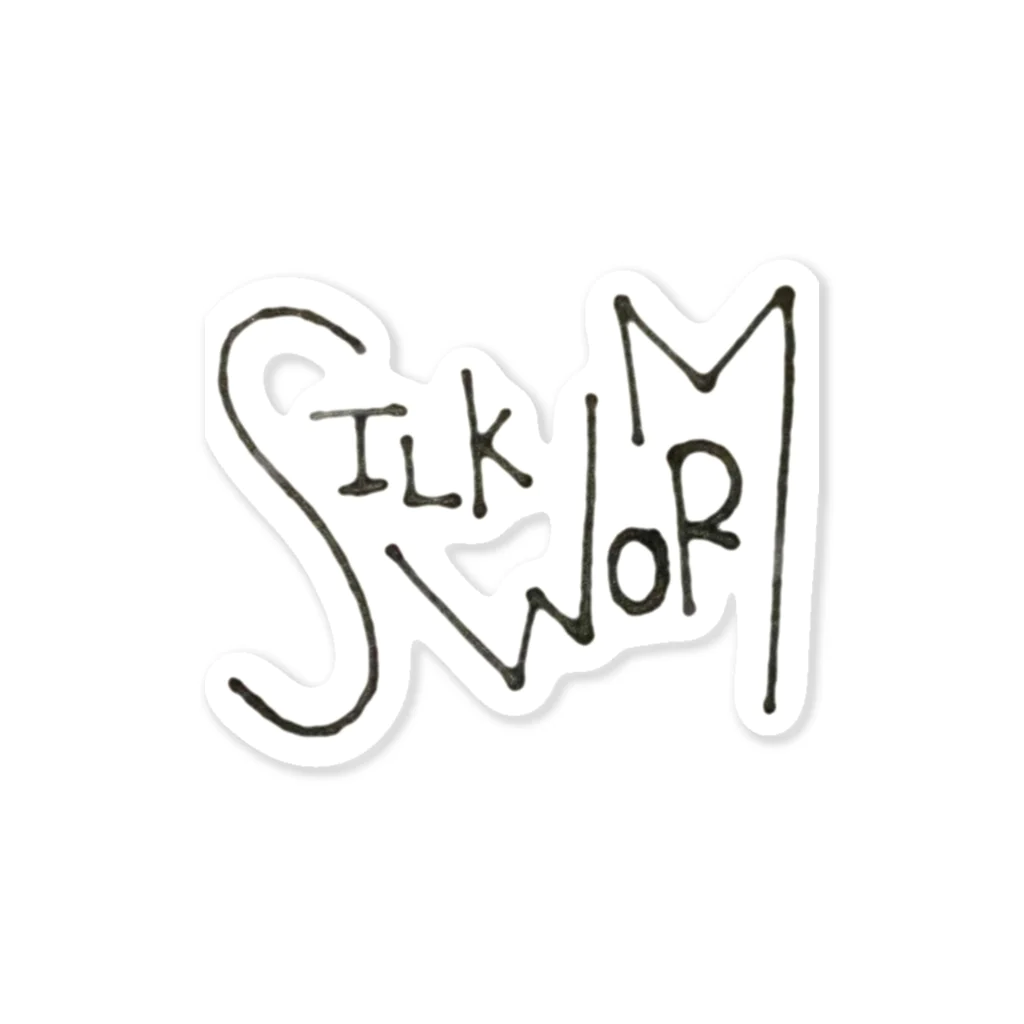 __HEARTBEAT__のSILK WORMロゴ ステッカー