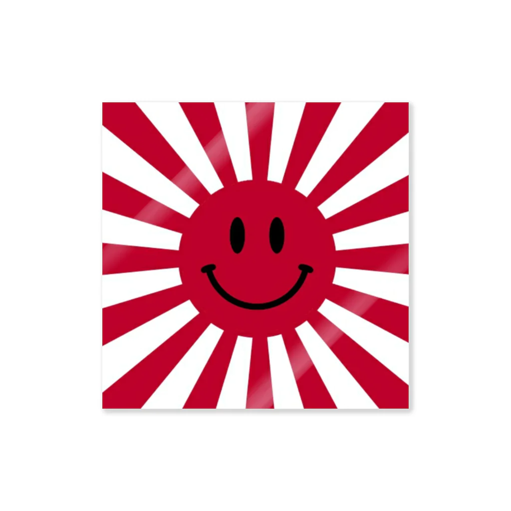 nya-sukeのRising sun (smile red) ステッカー