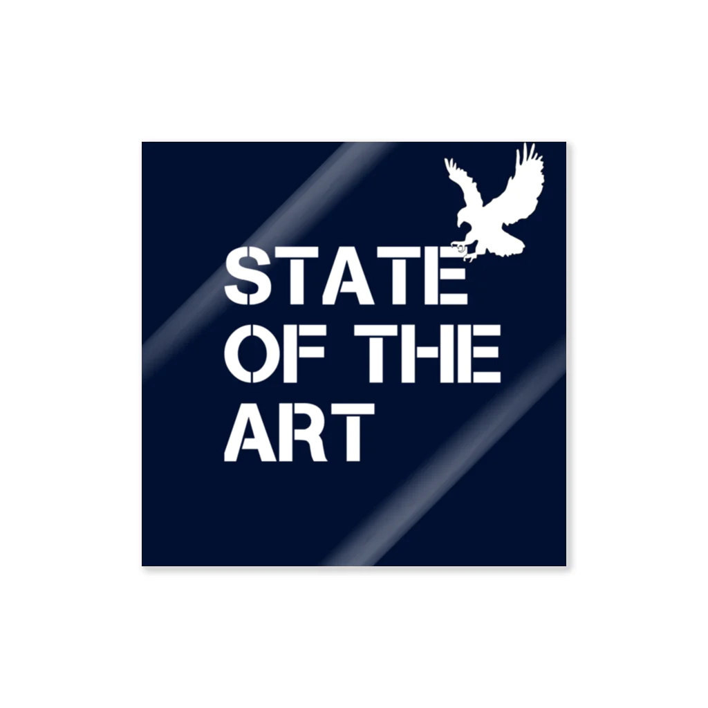 タダユキ😎stand.fm専務のState-of-the-art/ネイビー×ホワイト Sticker