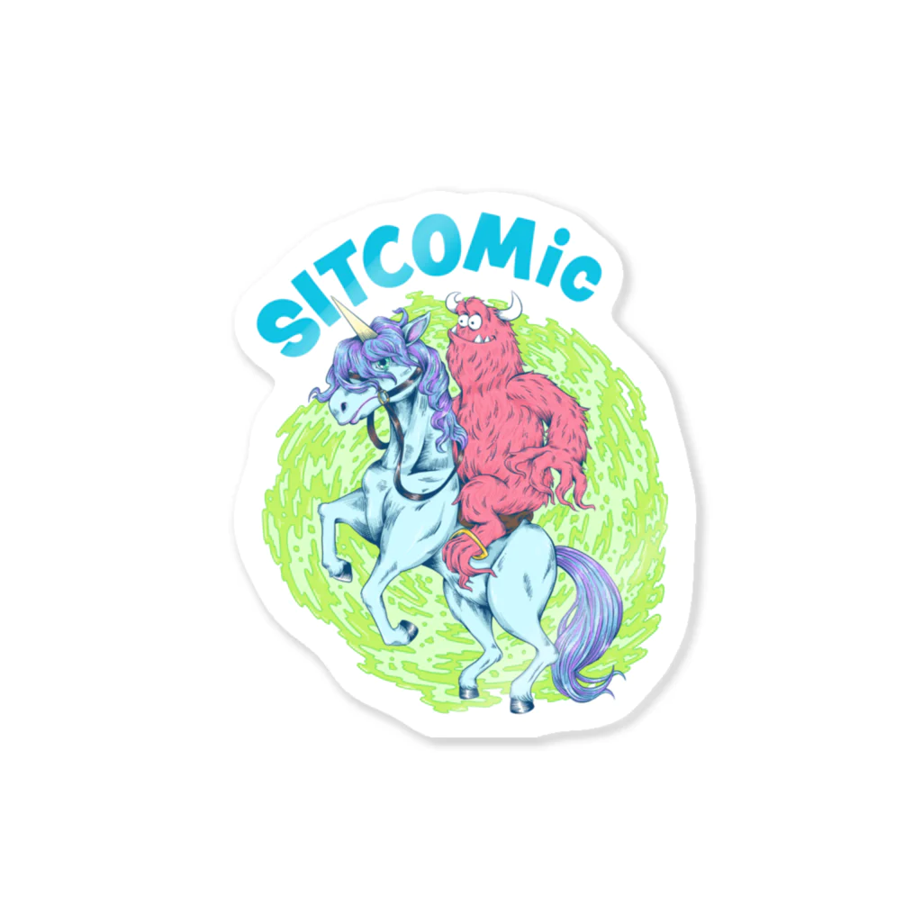 SITCOMicのUNICORN&Pluffy ステッカー