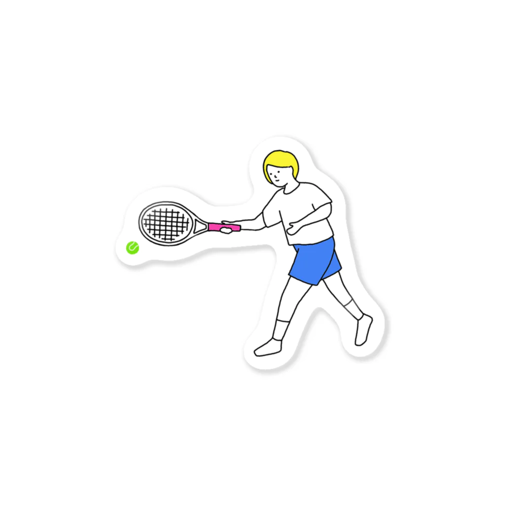 shakemakiのテニス　フォアハンド　カラー Sticker