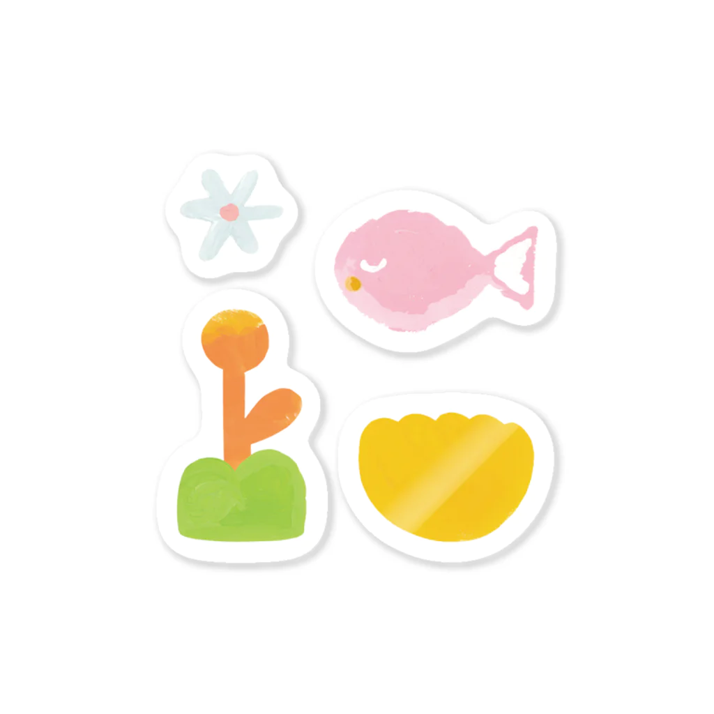 hoshi shopのflower & fish sticker Sticker