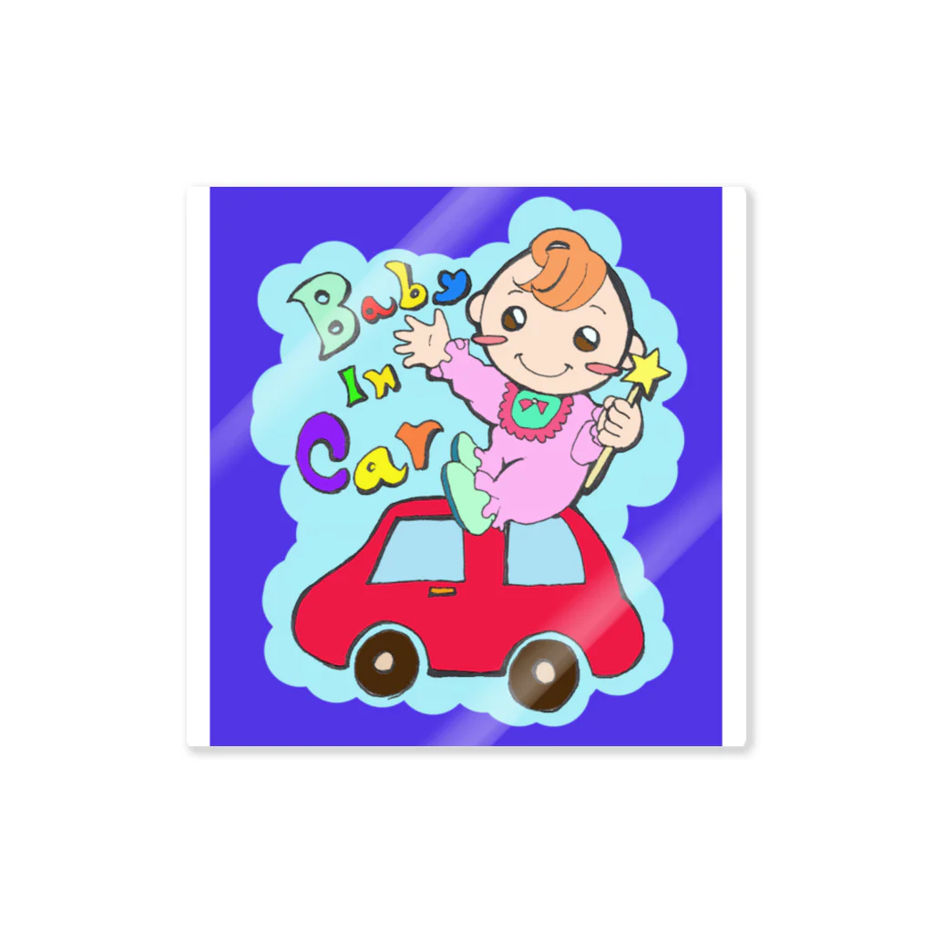 さくらんぼねこのBaby In Car Sticker