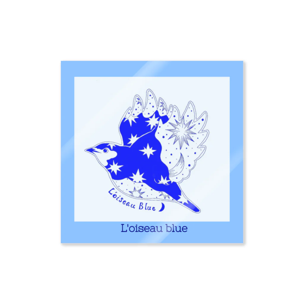 L'oiseau blueのL'oiseau blue ショップロゴ ステッカー