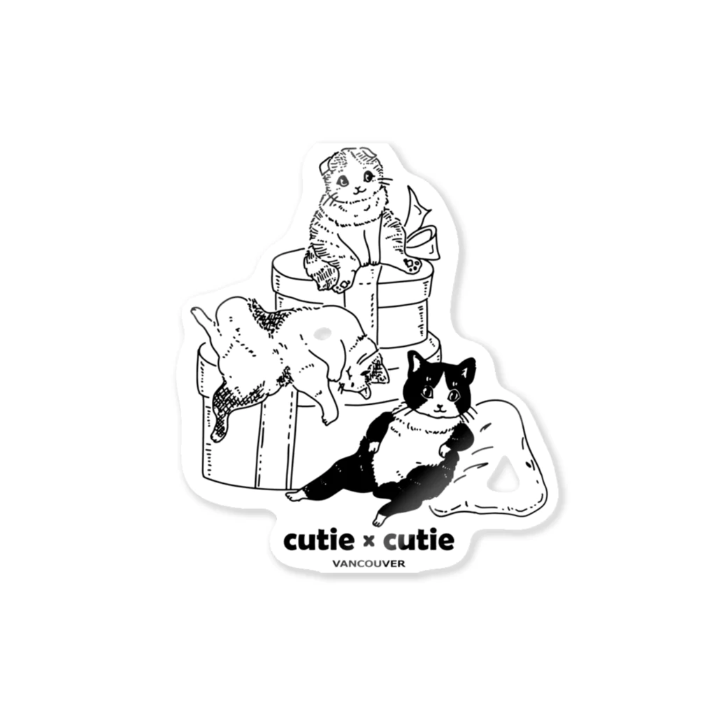 Cutie x Cutie Vancouverのバンクーバーの猫たち Sticker