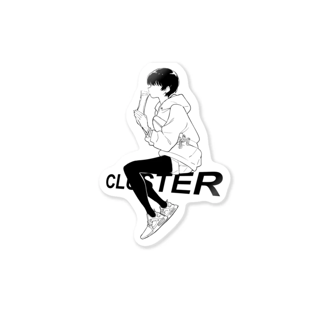 WIR KINDER VOM CLUSTERのCluster × 塀 8th anniversary ステッカー