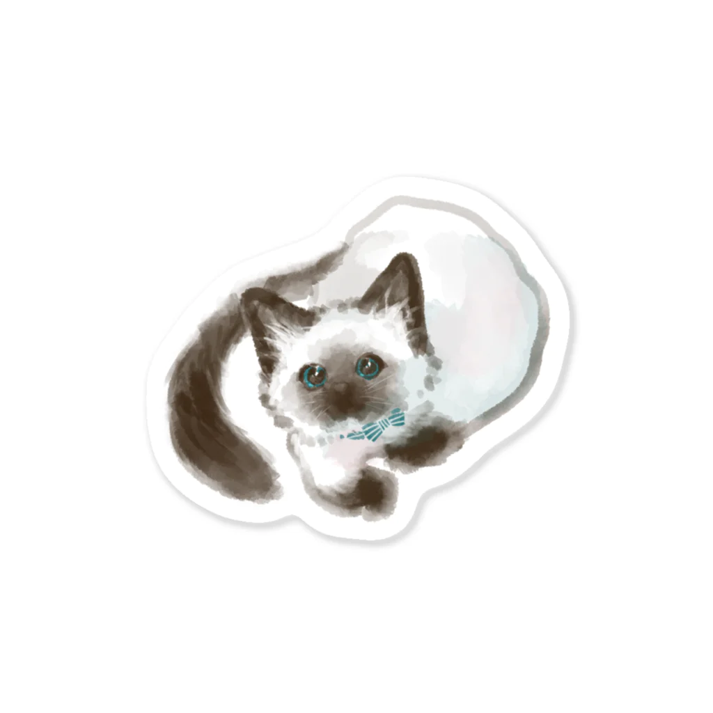 りんごのラグドールねこ Sticker