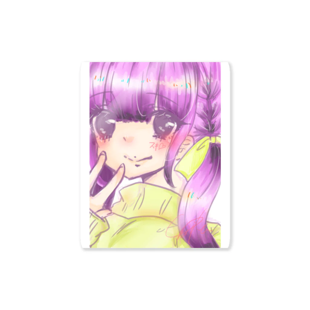 ||KurEiのゆるかわ三つ編み少女 Sticker