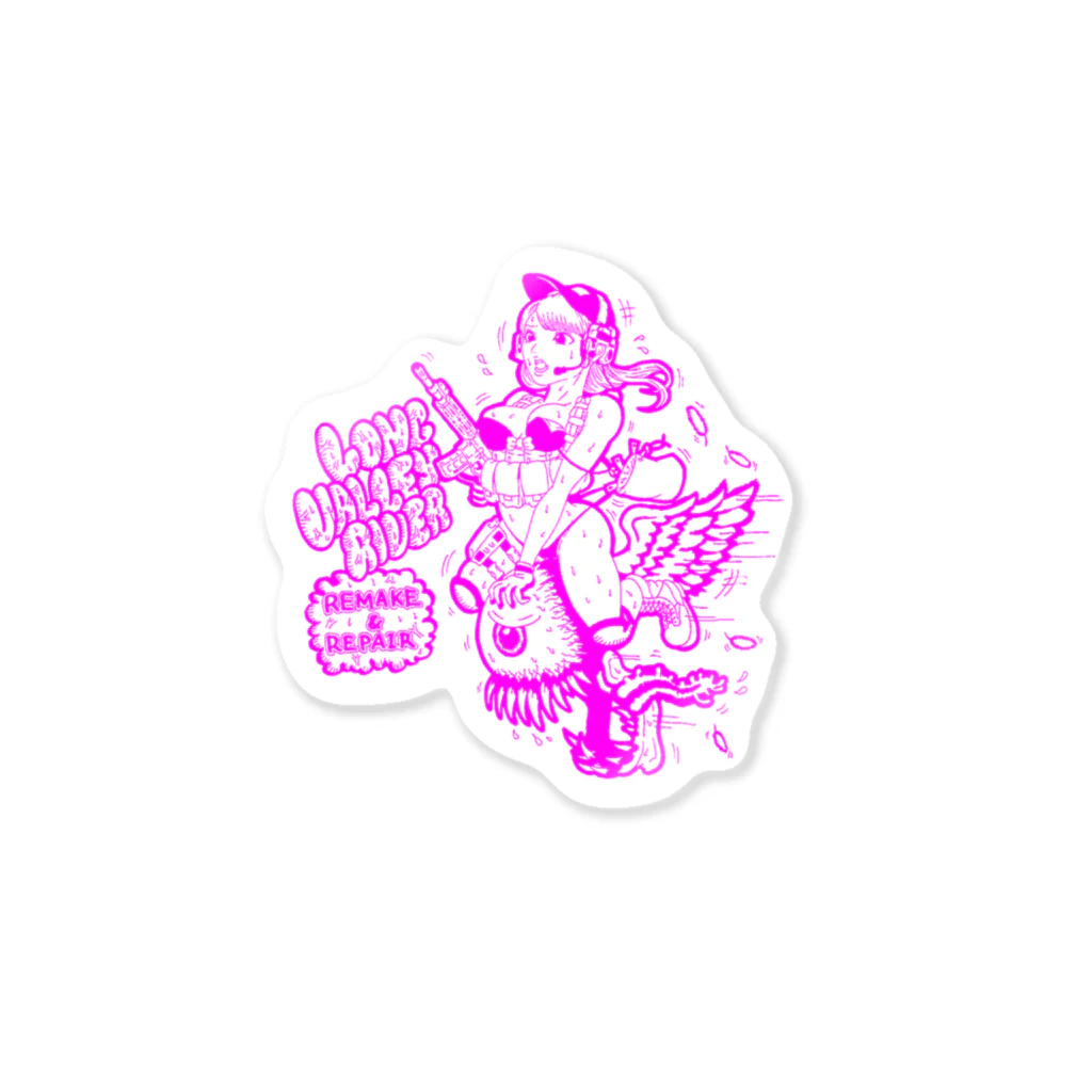 LVRhasegawaのフライングアイガール パープル Sticker