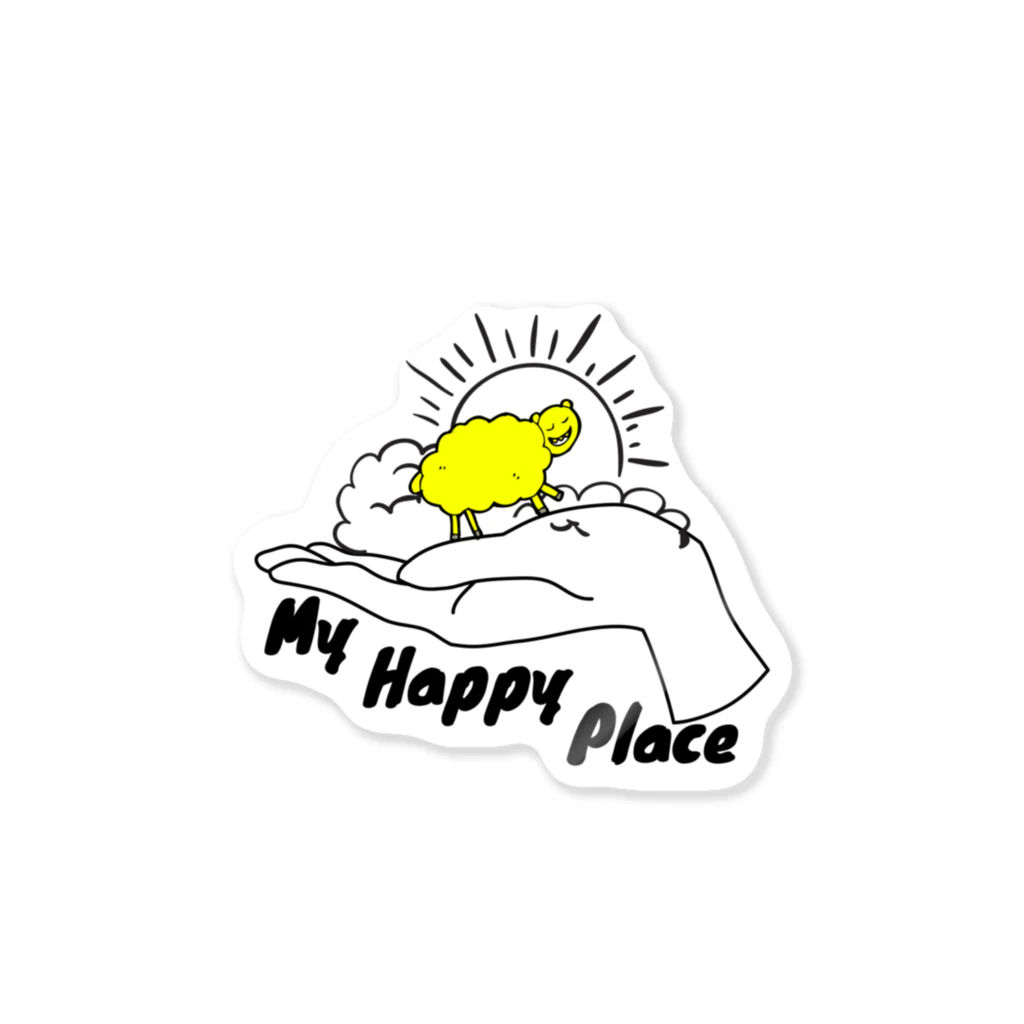 ANIMAL TWIST DESIGNSのMY HAPPY PLACE SHEEP Sticker