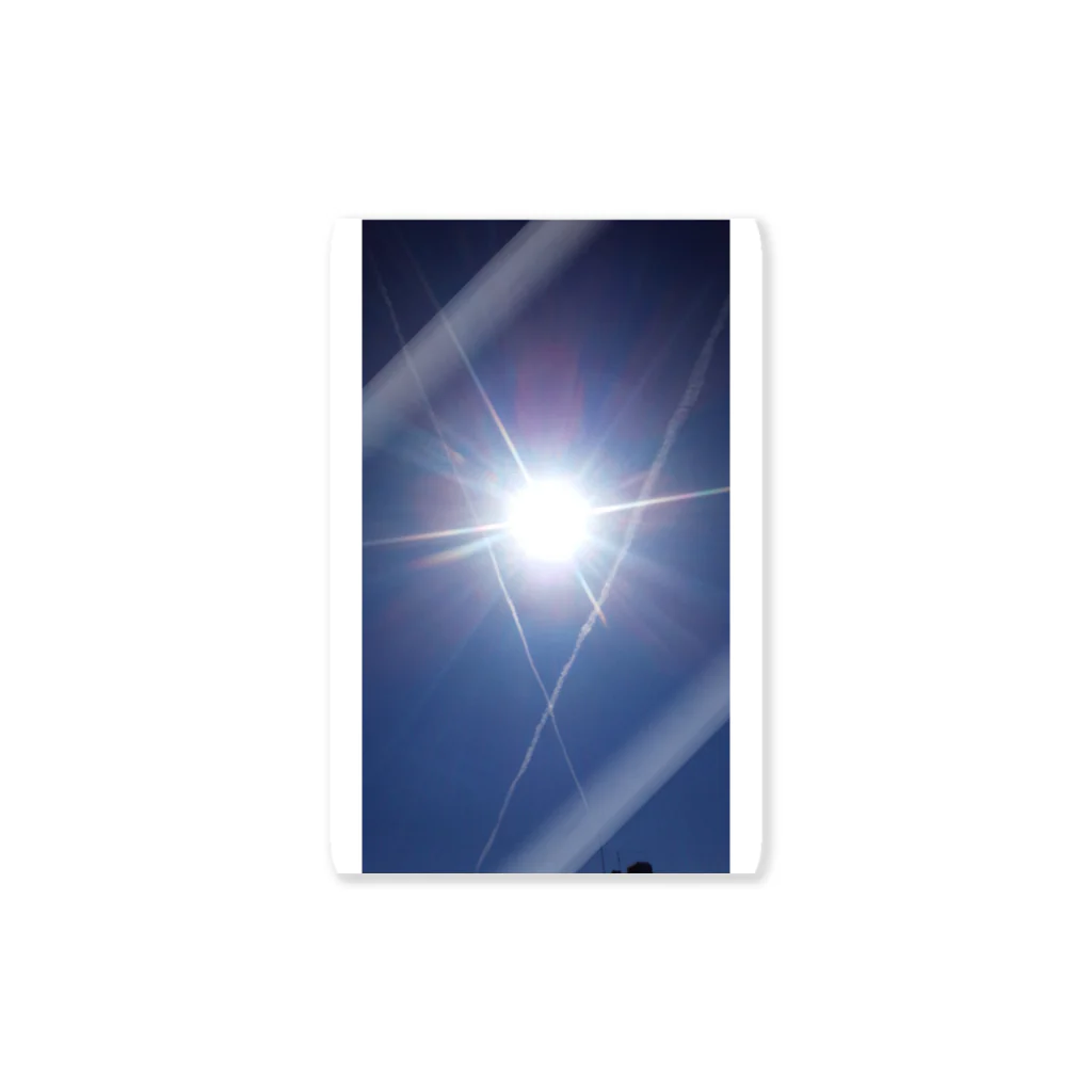 普通に良い店の太陽と飛行機雲 Sticker