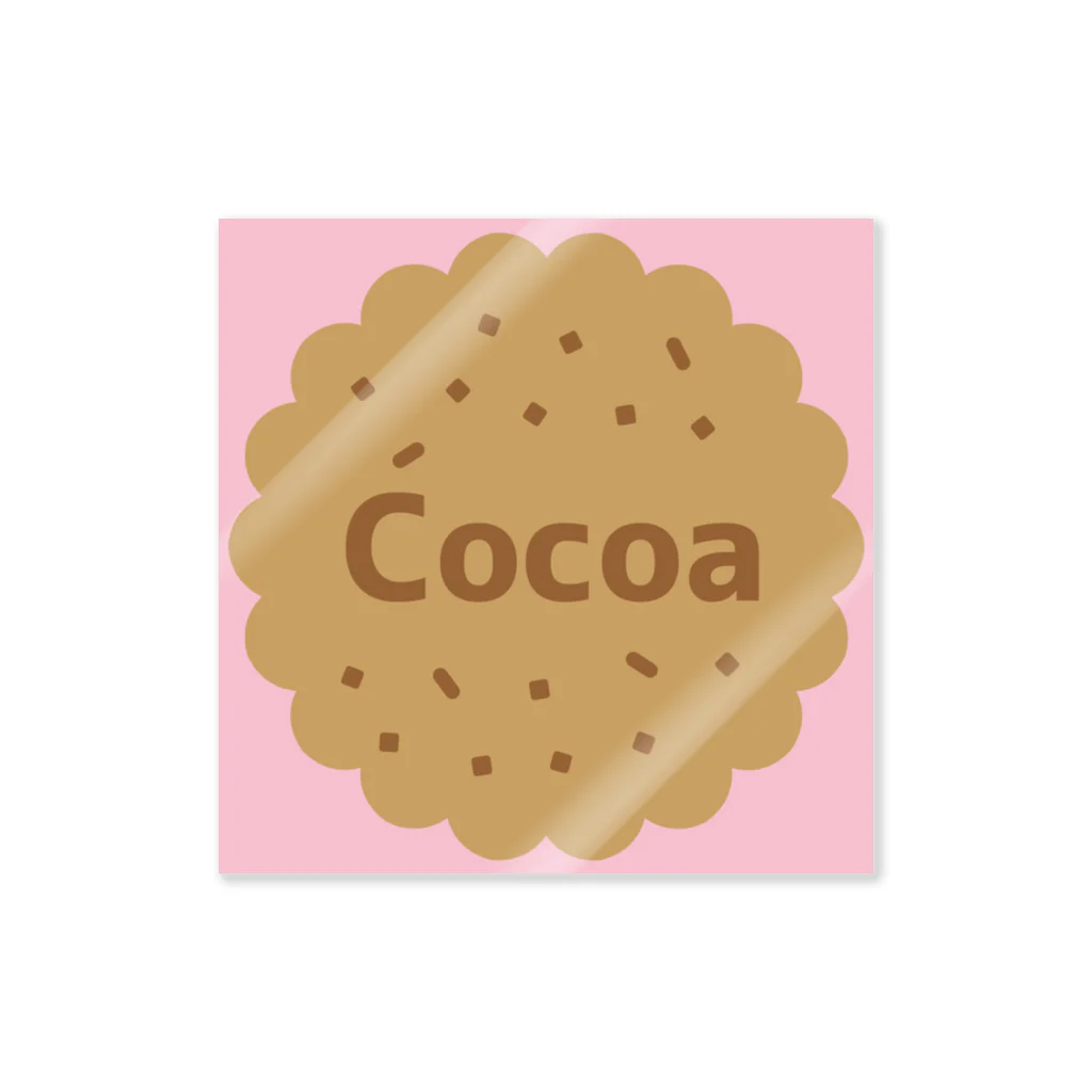 Own Your Life -SUZURI-のCocoa pink ステッカー（クッキー） Sticker