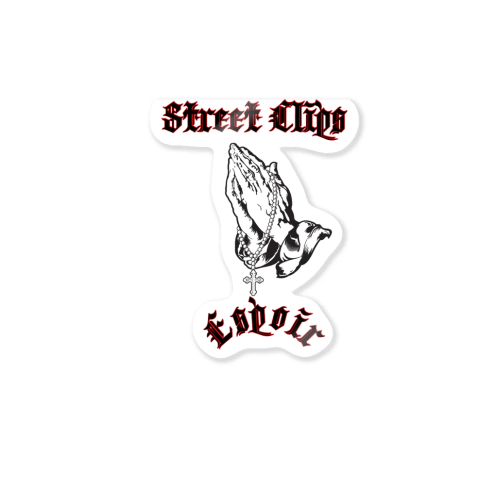 Street ClipsのPraying  Hands ステッカー