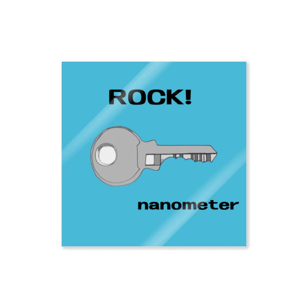 nanometerのnanometer"ROCK!"ステッカー（ブルーグレー） ステッカー