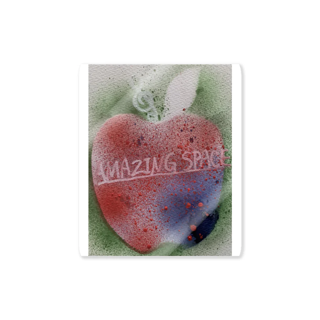 Yuta YoshiのAmazing space “apple” Sticker
