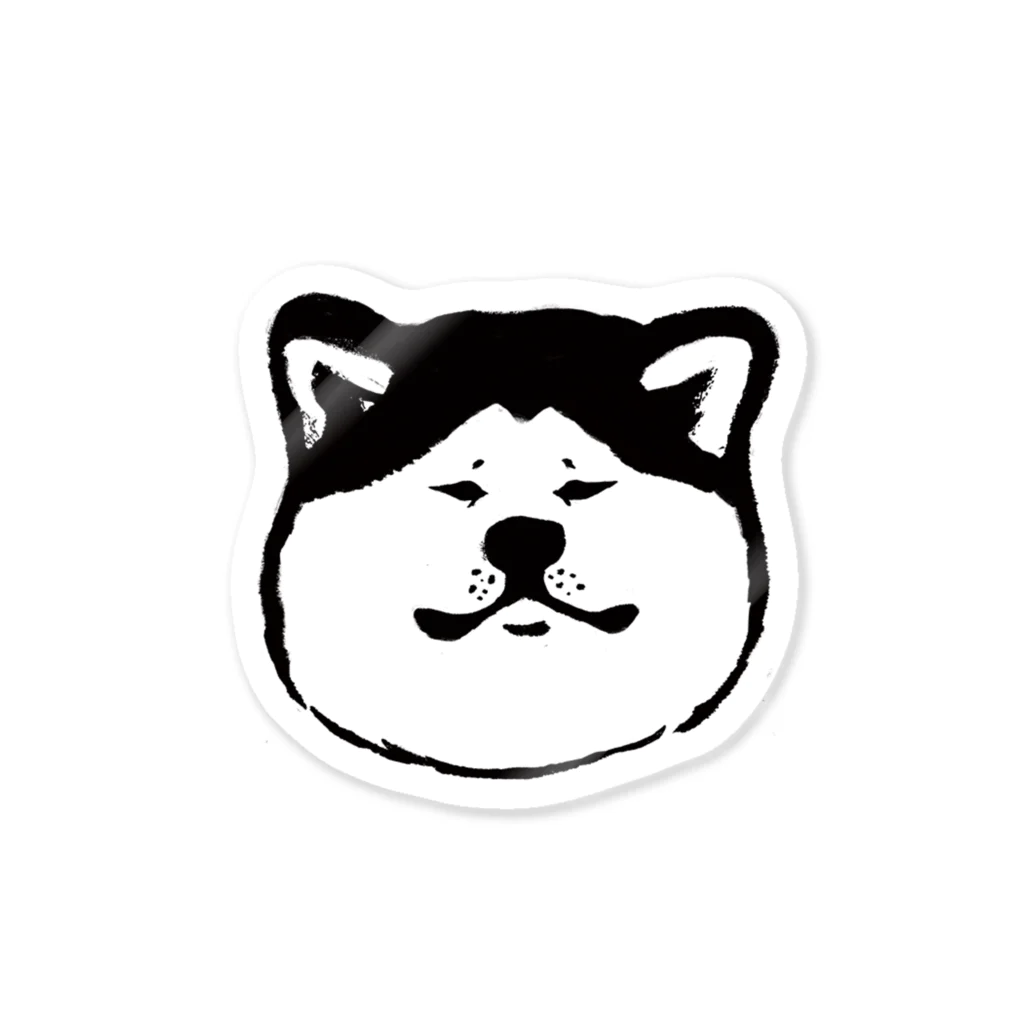 ぺろぺろぺろぺろ【せいこせんせい】の秋田犬 フェイス 【せいこせんせい】 Sticker