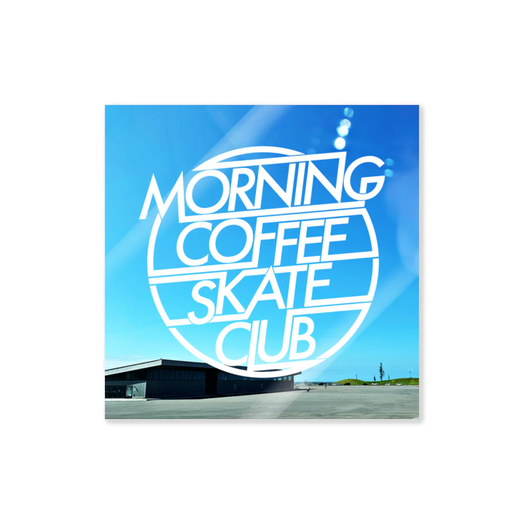 MORNING COFFEE SKATE CLUBのGOOD MORNING ステッカー