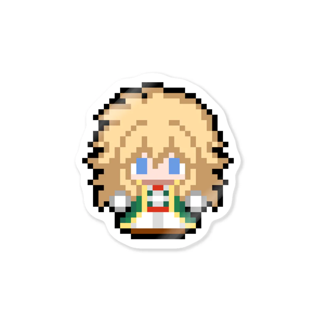 GENERAL STORE【suzuri店】のドット絵ステッカー（ギルバード） Sticker