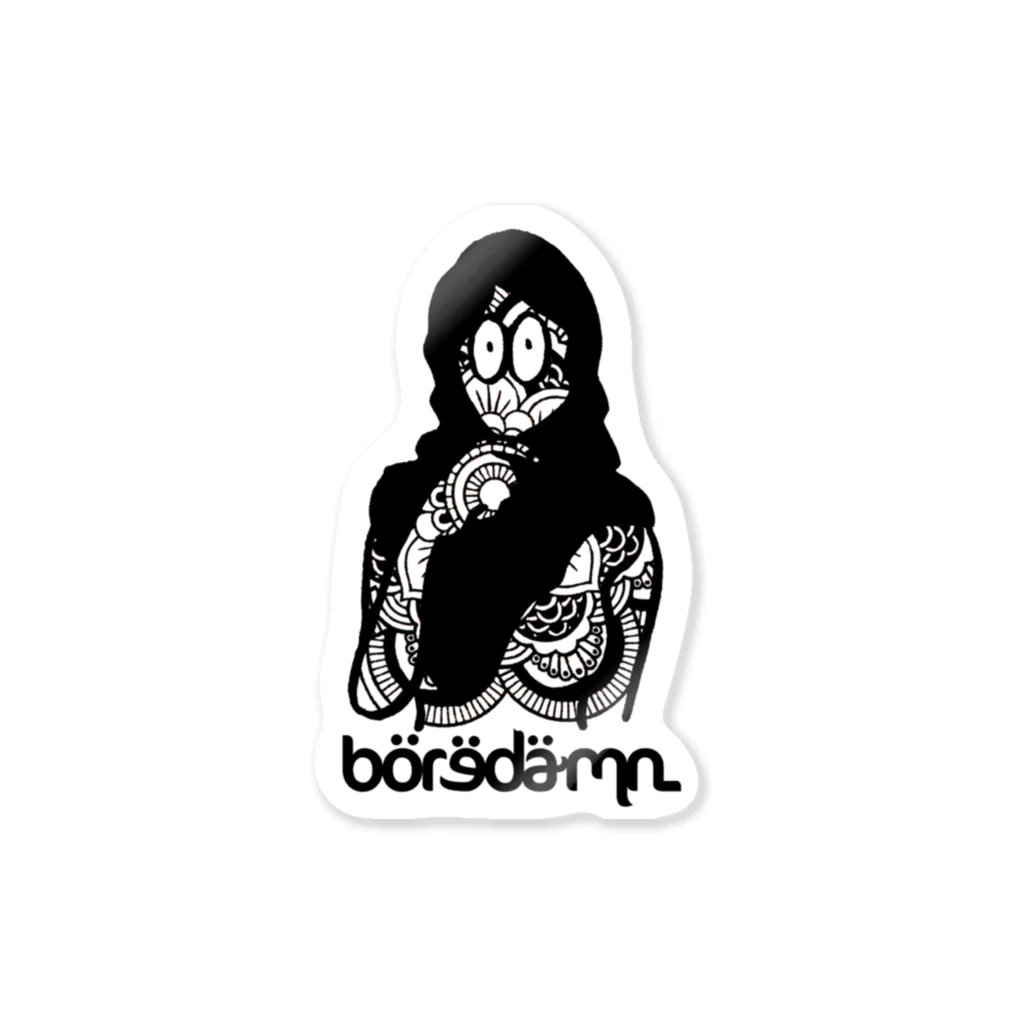 BOREDAMNのArabic girl ステッカー