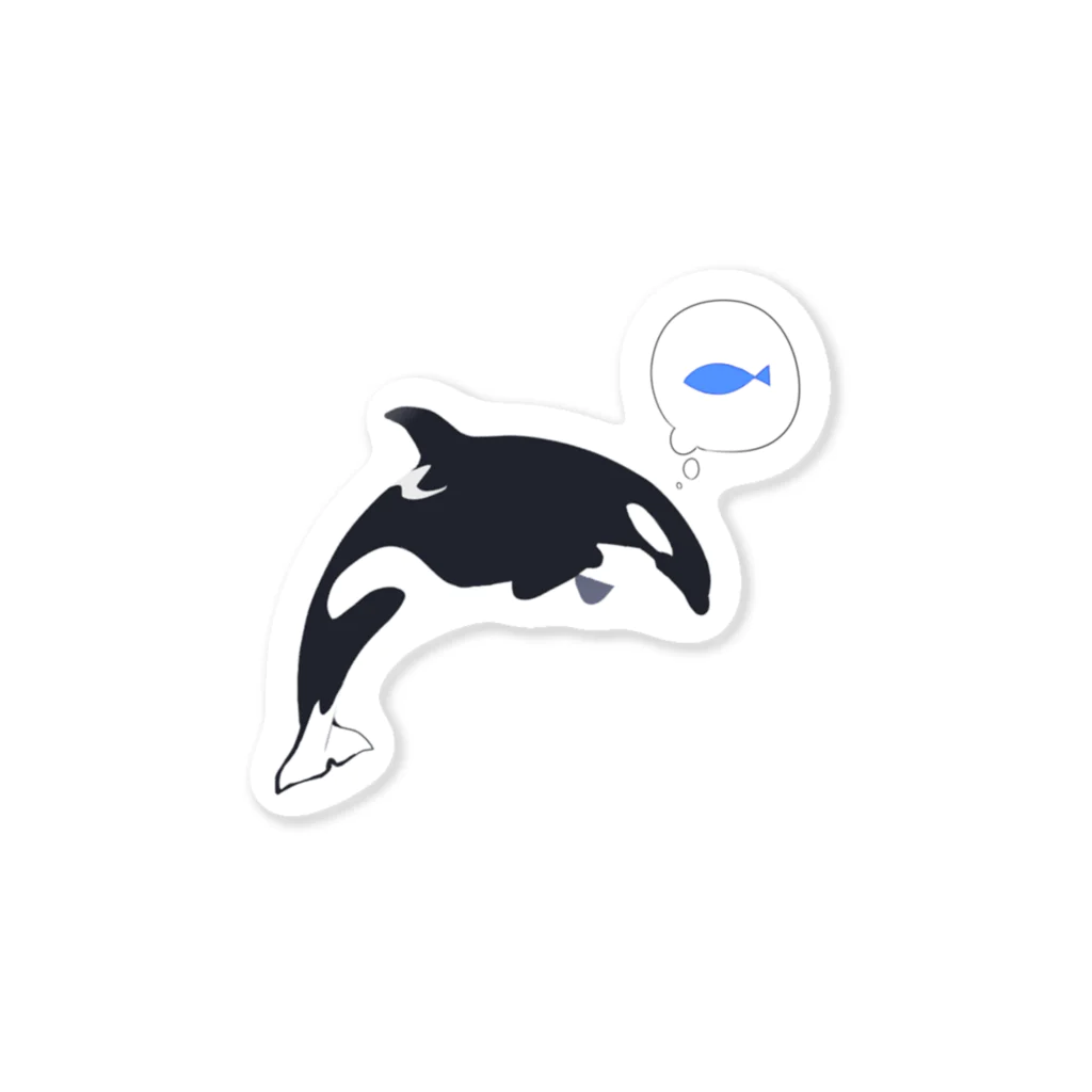 ORCAのORCA_魚たべたい ステッカー