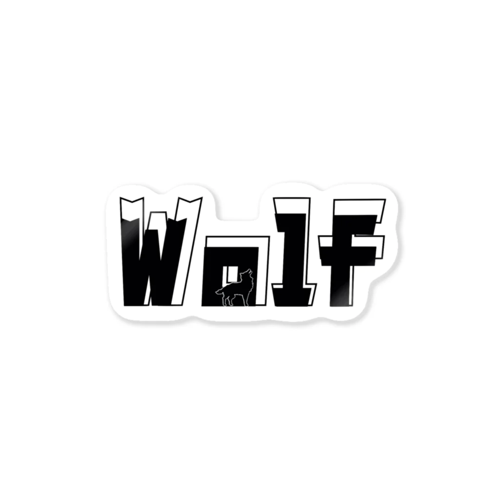 WolfのLOGO ステッカー