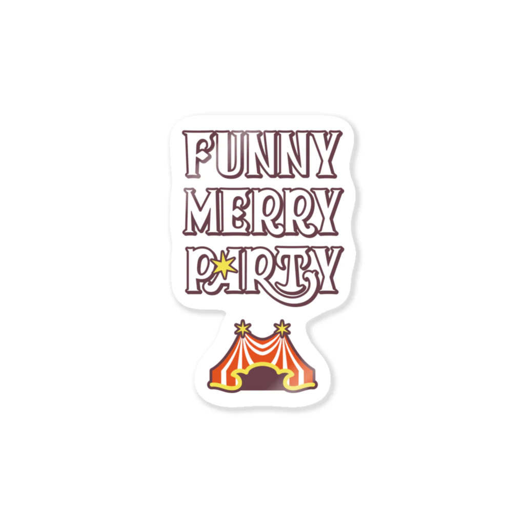 165の店のLOGO A　【FUNNY MERRY PARTY】  Sticker