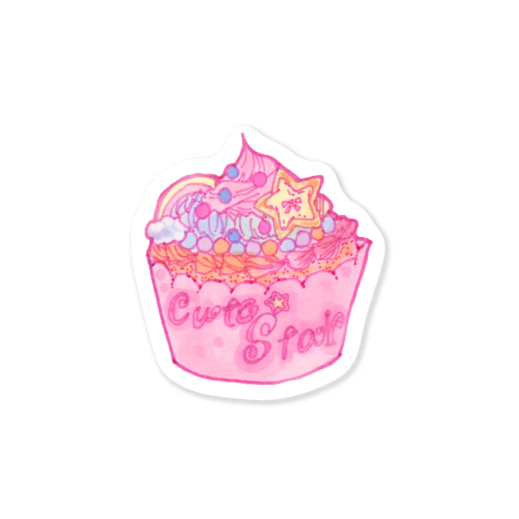 ichigotomahou.のcute cupcake ♡ ステッカー ステッカー