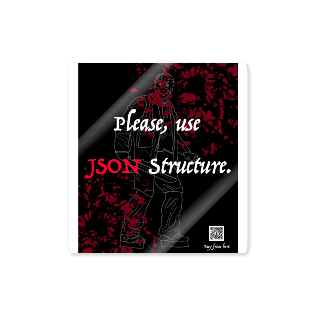 はちのPlease use JSON structure ステッカー