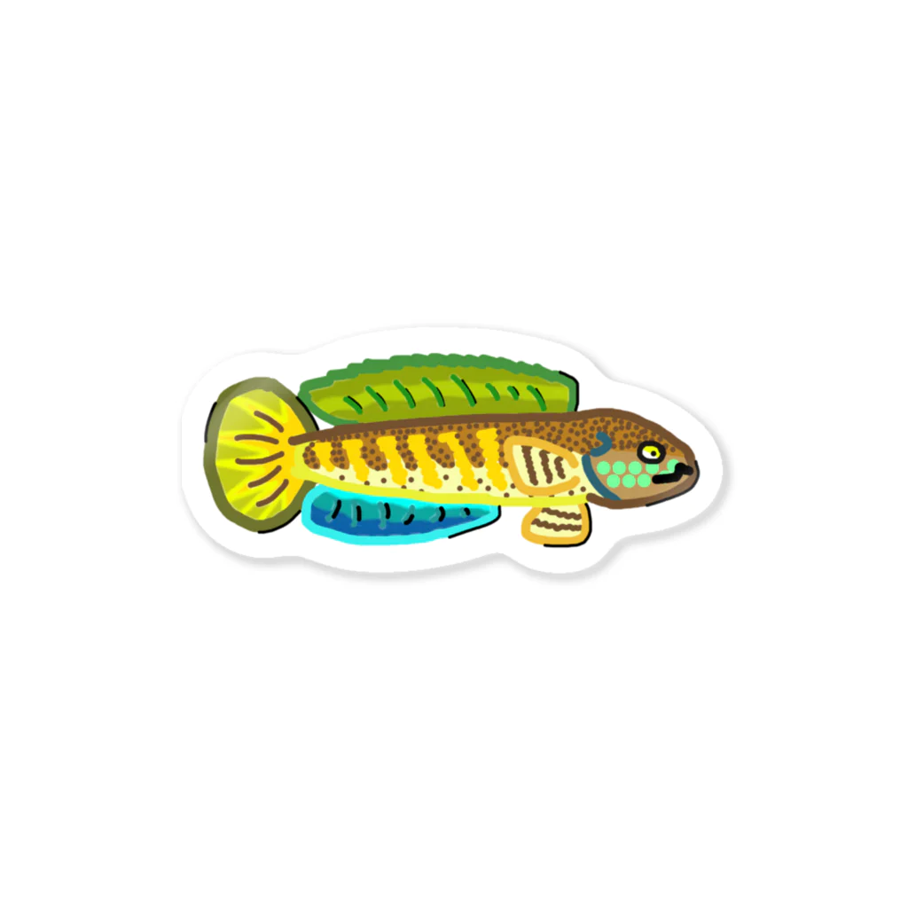 ハゲのの魚ボルグのバイオレットスネへ でざいん Sticker