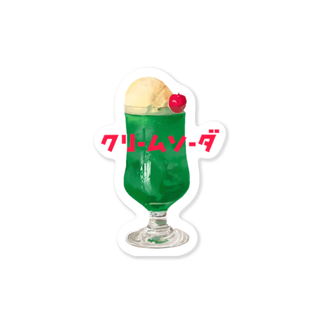 petit chienのクリームソーダ ステッカー