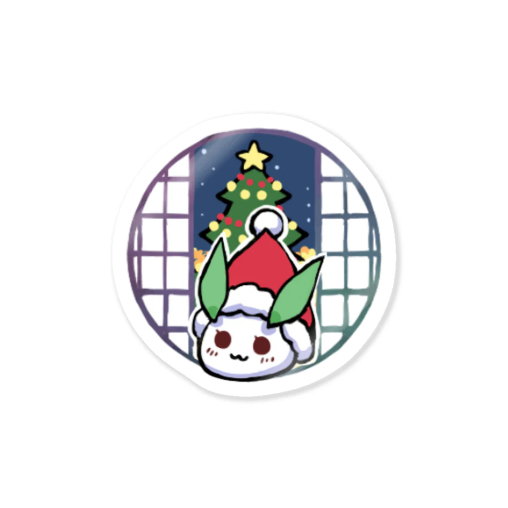 しののまる雪うさぎ-丸窓とクリスマス- Sticker