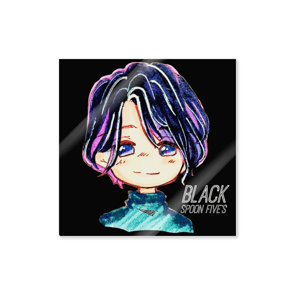 BLACK-のゆらゆらぶらっく君 Sticker