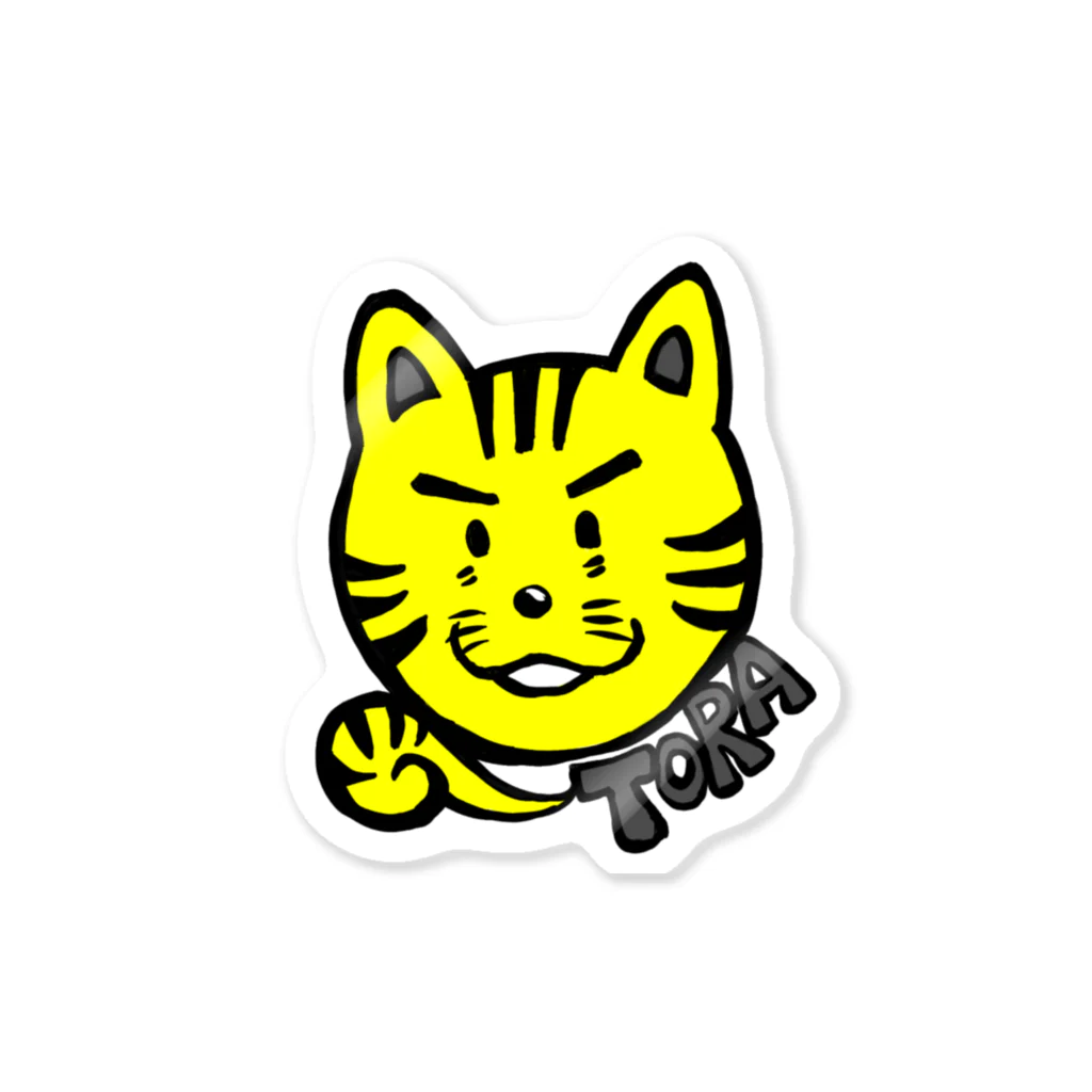 TOMMY★☆ZAWA　ILLUSTRATIONのTORAくん(イエロー) Sticker