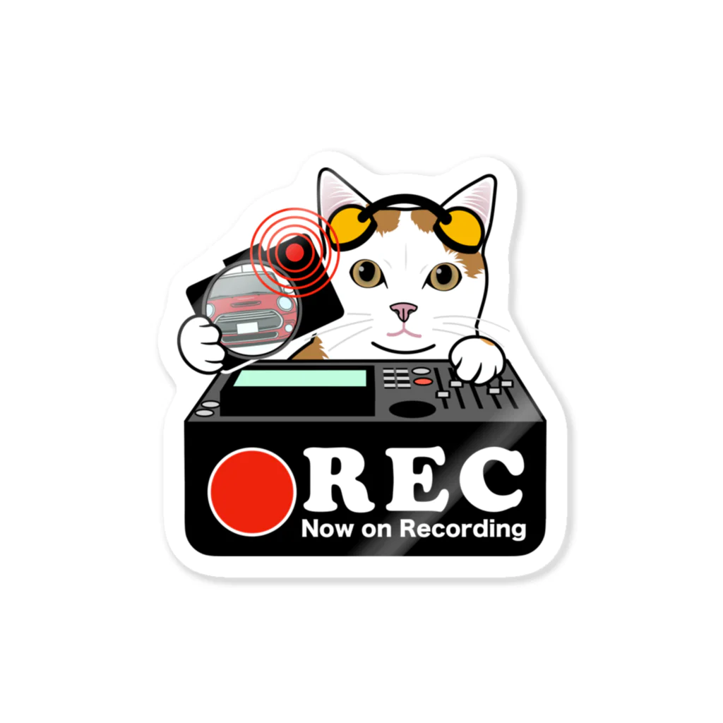 パグ PUG ぱぐ  OHMAI GALLERYのミヌエット ネコ 猫 ドラレコステッカー Sticker