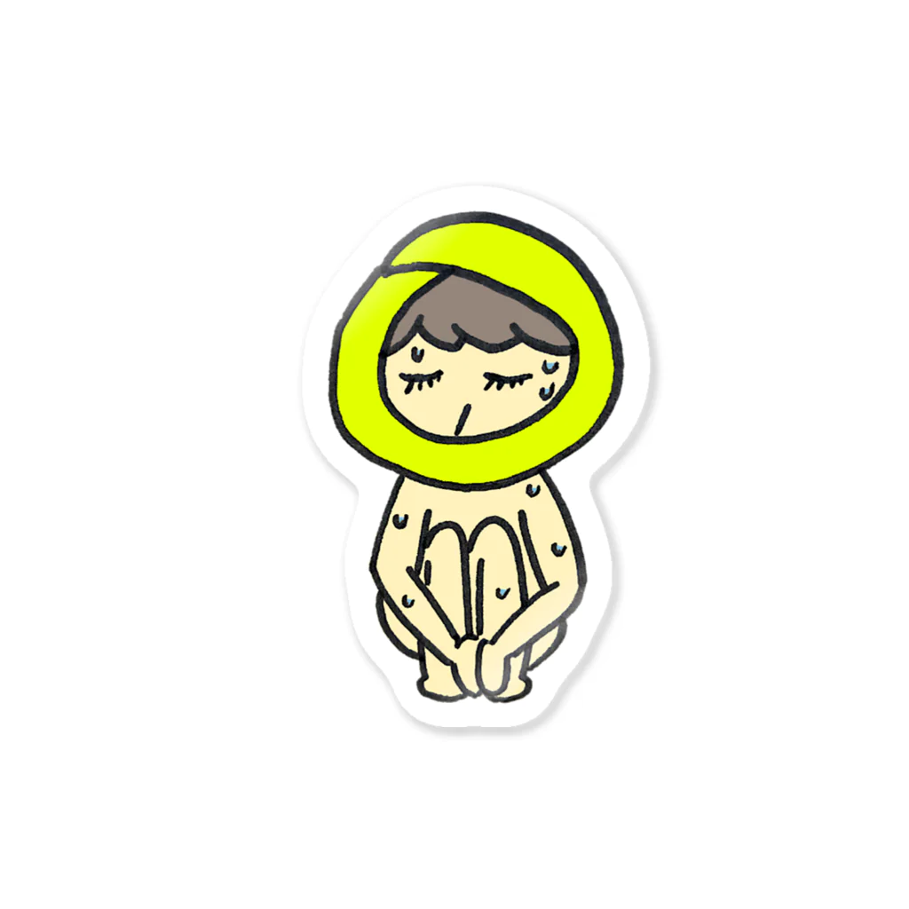 アツアツサウナのアツアツサウナムスメ（黄） Sticker
