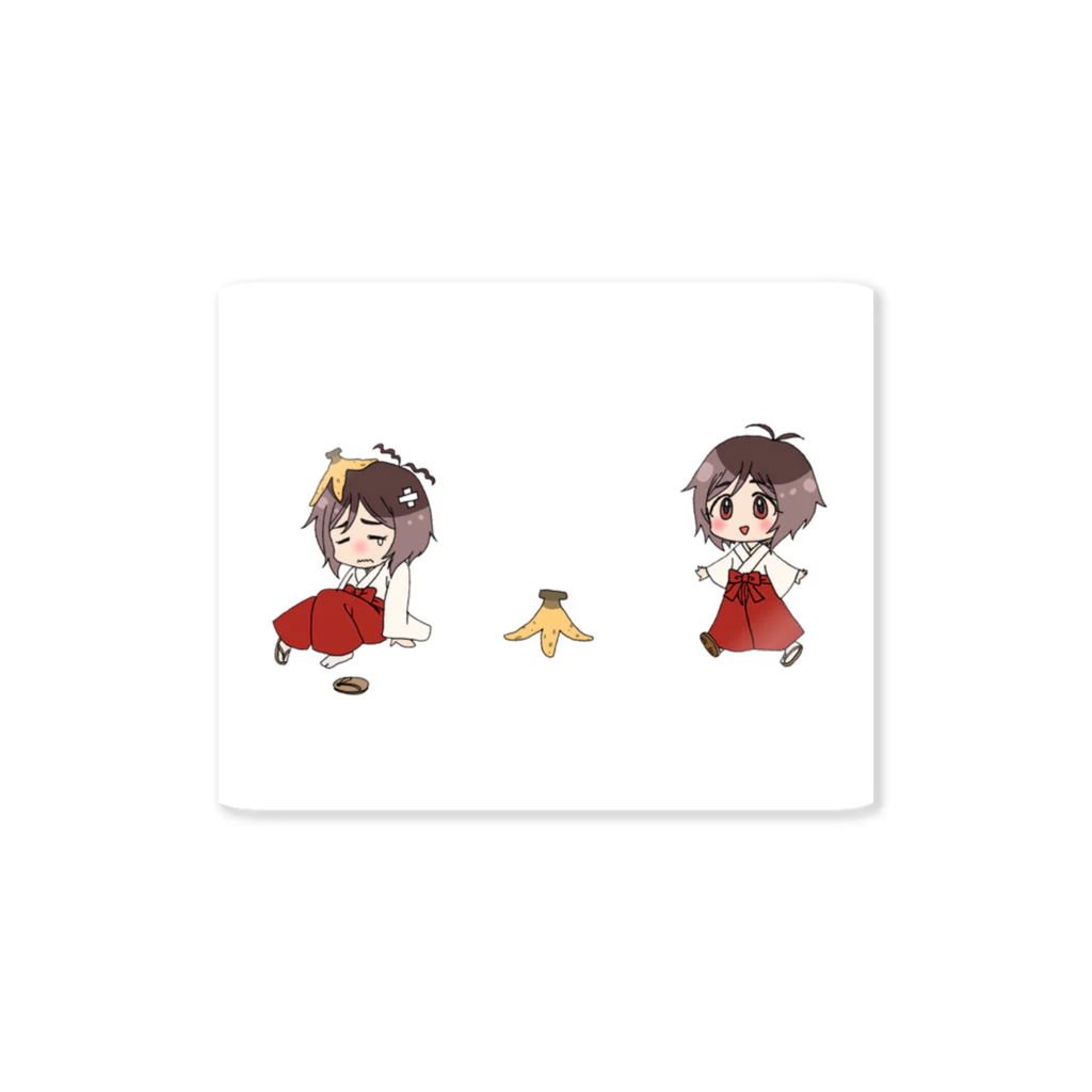 yun_pipi_0816のドジっ子巫女ステッカー Sticker