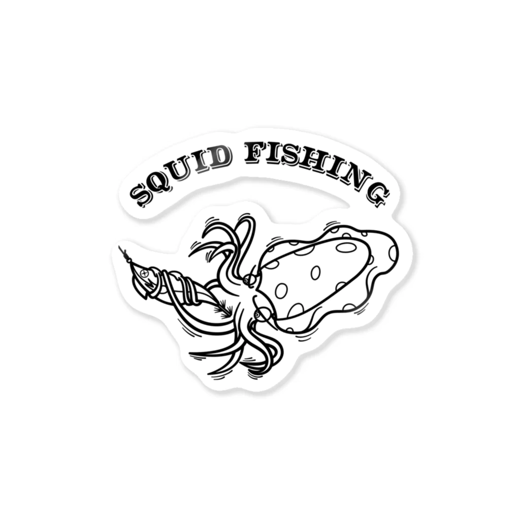 chu_Kei_oiのSquid fishing(イカ釣り)アオリイカver Sticker